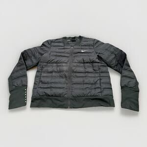 Nike Womens Black Aeroloft Down Fill Running Jacket Size M MEDIUM 856634-010